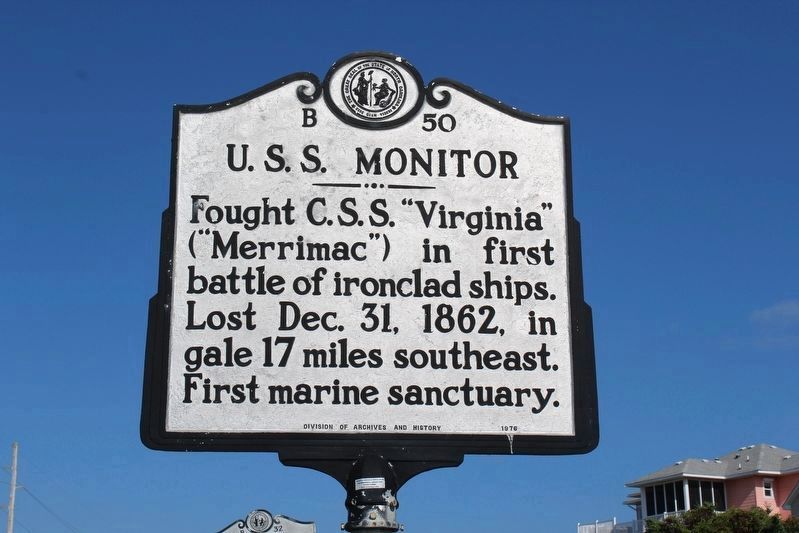 U.S.S. Monitor Marker (relocated) image. Click for full size.