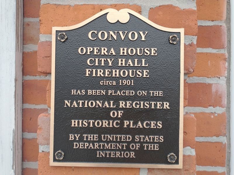 Convoy Opera House / City Hall / Firehouse Marker image. Click for full size.