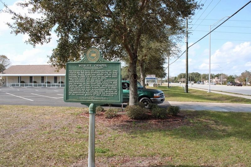 Wesley Chapel Marker looking east along FL 54 image. Click for full size.