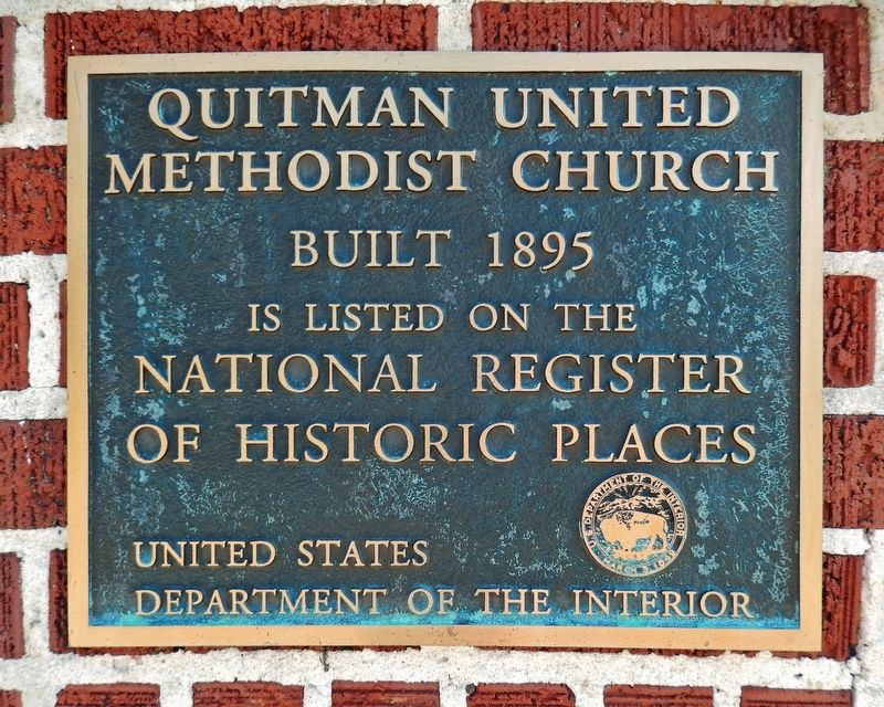 Quitman United Methodist Church Marker image. Click for full size.