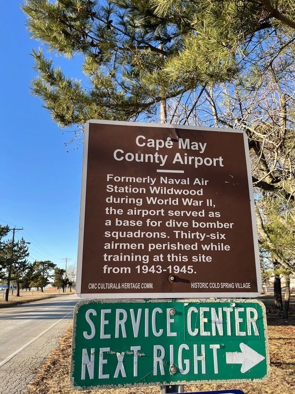 Cape May County Airport Marker image. Click for full size.