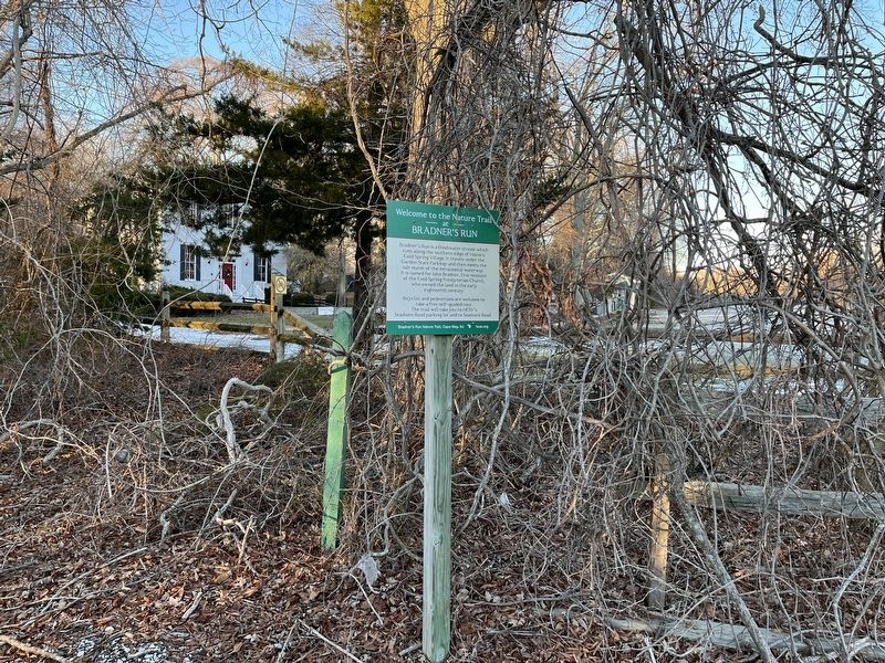 Welcome to the Nature Trail at Bradner's Run Marker image. Click for full size.