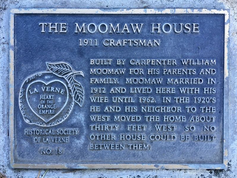 Moomaw House Marker image. Click for full size.