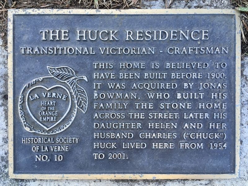 Huck Residence Marker image. Click for full size.