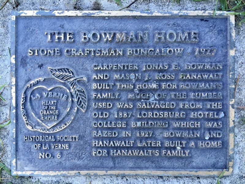 Bowman Home Marker image. Click for full size.