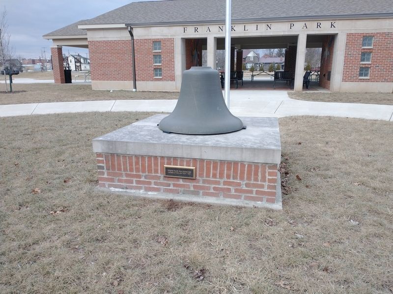 Original Fourth Ward School Bell Marker image. Click for full size.