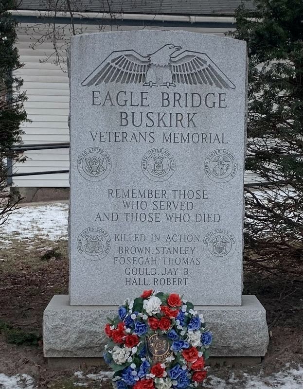 Eagle Bridge Buskirk Veterans Memorial image. Click for full size.