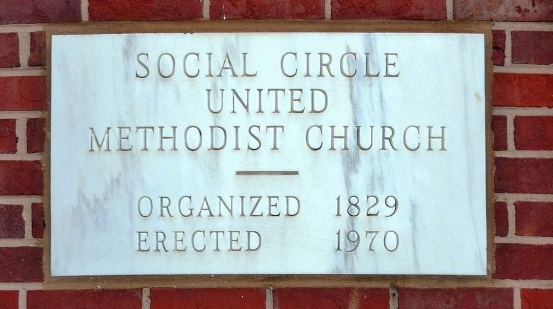 Social Circle United Methodist Church cornerstone image. Click for full size.