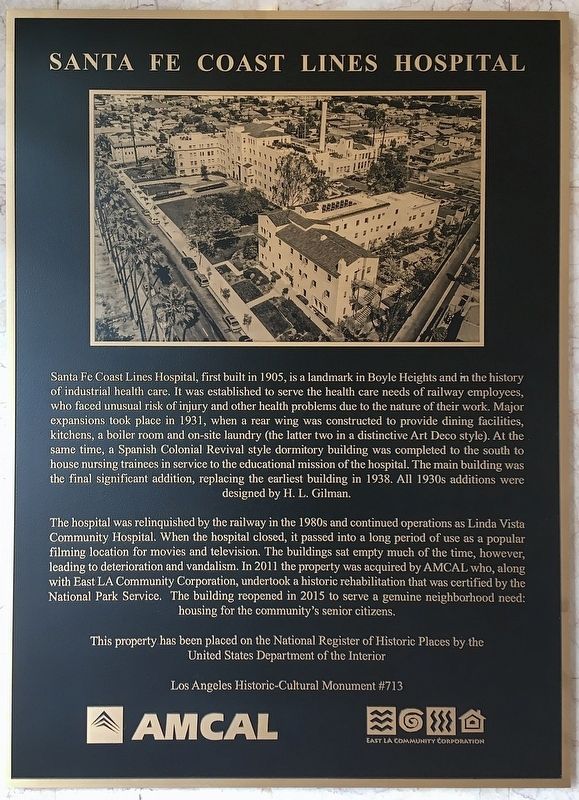 Santa Fe Coast Lines Hospital Marker image. Click for full size.