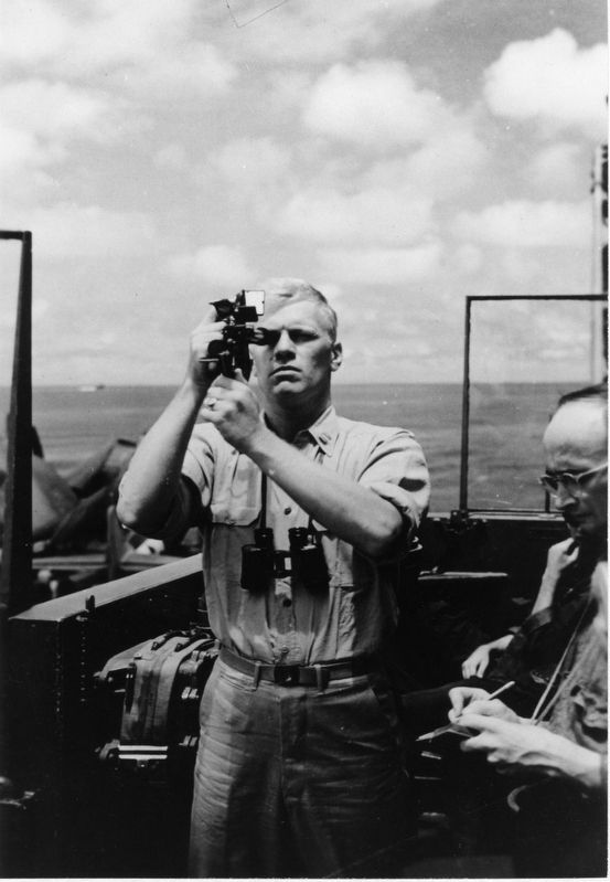 Lieutenant Commander Ford aboard the MONTEREY image. Click for full size.