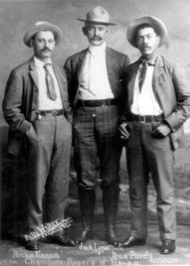 <i>Cheyenne Frontier Days Champions From Hawaii, Archie Kaqua, Jack Low, And Ikua Purdy</i> image. Click for full size.