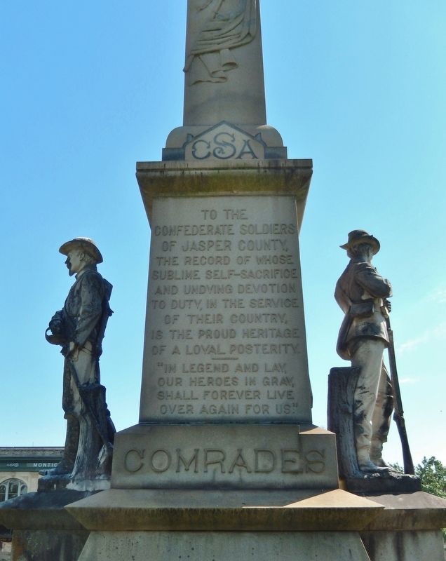 Jasper County Civil War Memorial<br>(<i>north side</i>) image. Click for full size.
