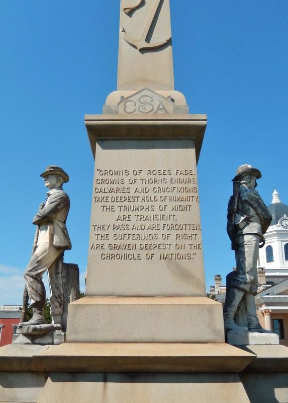 Jasper County Civil War Memorial<br>(<i>south side</i>) image. Click for full size.