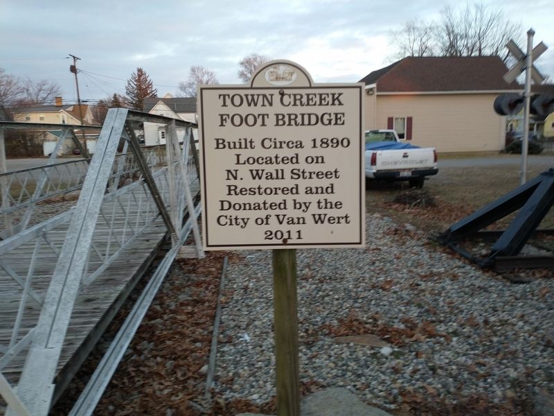 Town Creek Foot Bridge Marker. Click for full size. Town Creek Foot Bridge Marker image. Click for full size.