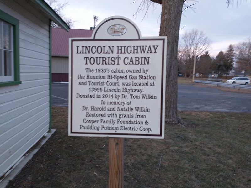 Lincoln Highway Tourist Cabin Marker. Click for full size. Lincoln Highway Tourist Cabin Marker image. Click for full size.