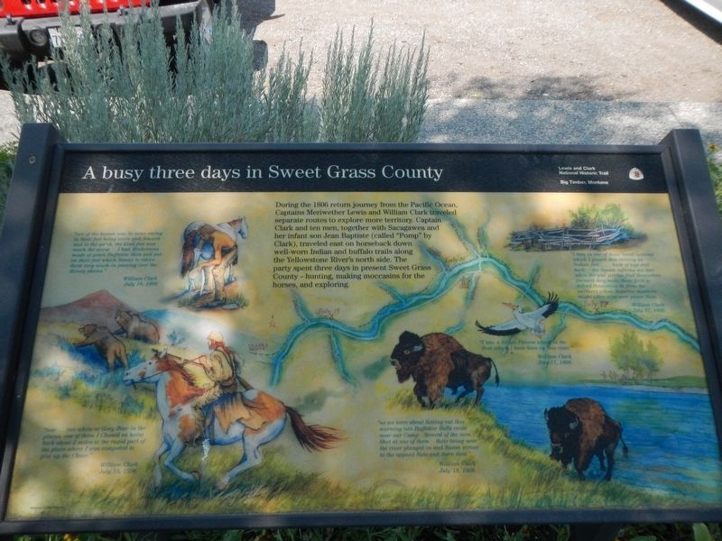 A busy three days in Sweet Grass County Marker image. Click for full size.