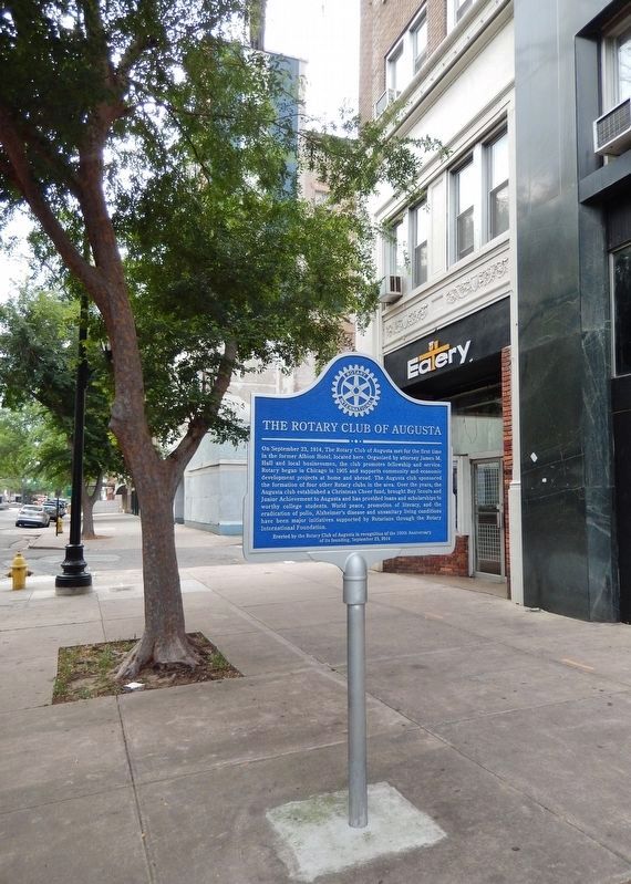 The Rotary Club of Augusta Marker. Click for full size. The Rotary Club of Augusta Marker image. Click for full size.