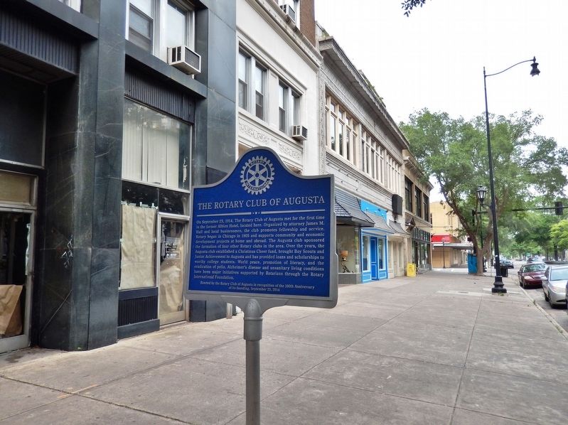 The Rotary Club of Augusta Marker. Click for full size. The Rotary Club of Augusta Marker image. Click for full size.