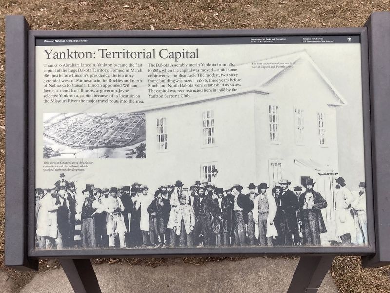Yankton: Territorial Capital Marker image. Click for full size.