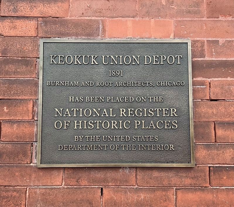 Keokuk Union Depot Marker image. Click for full size.