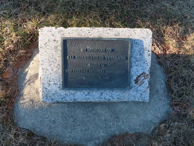 Burrillville Veterans Plaque. Click for full size. Burrillville Veterans Plaque image. Click for full size.