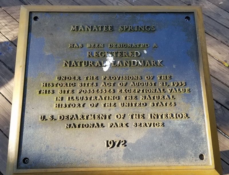 Manatee Springs Registered National Landmark image. Click for full size.