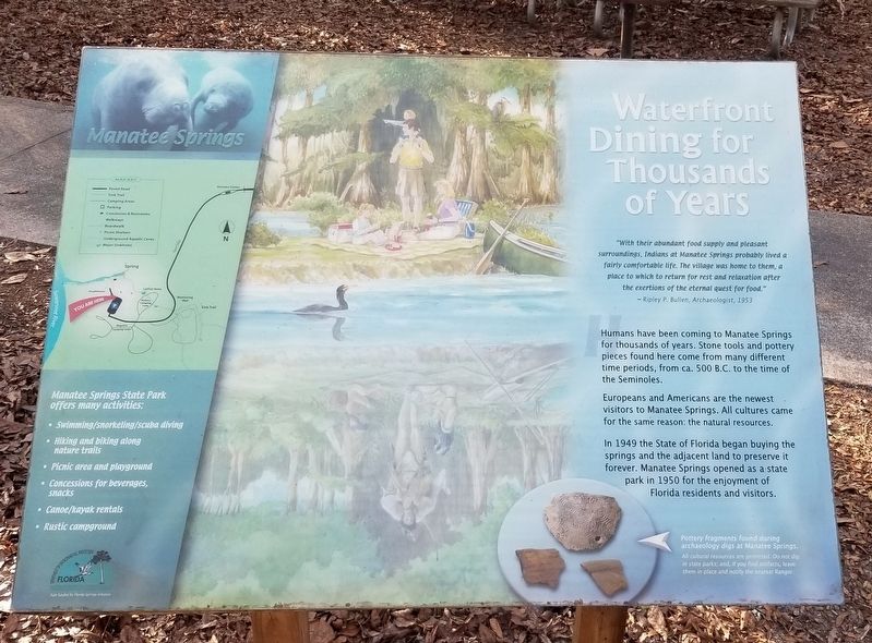 Waterfront Dining for Thousands of Years Marker image. Click for full size.