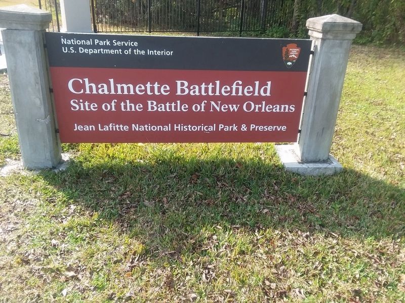 Chalmette Battlefield Marker image. Click for full size.