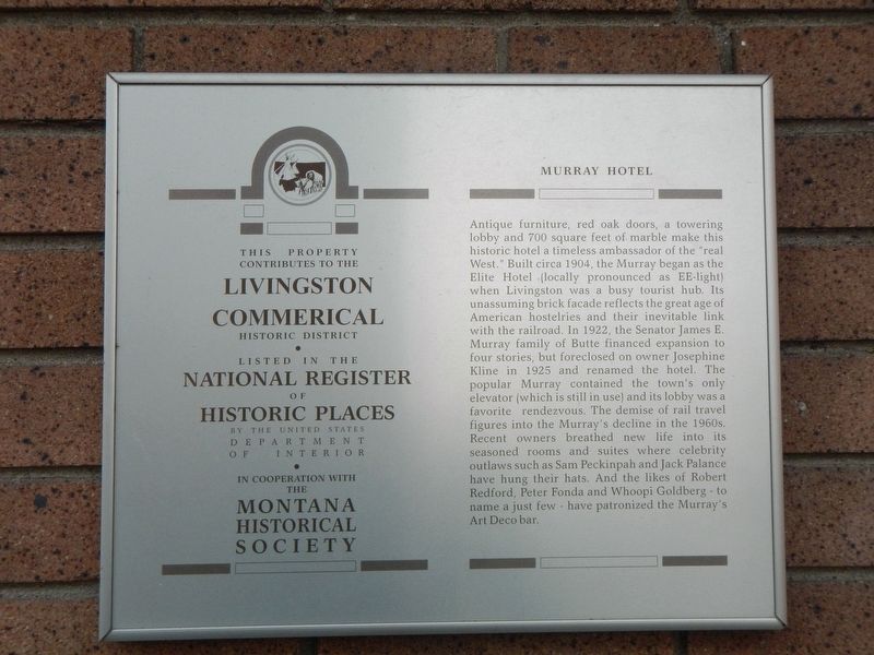 Murray Hotel Marker image. Click for full size.