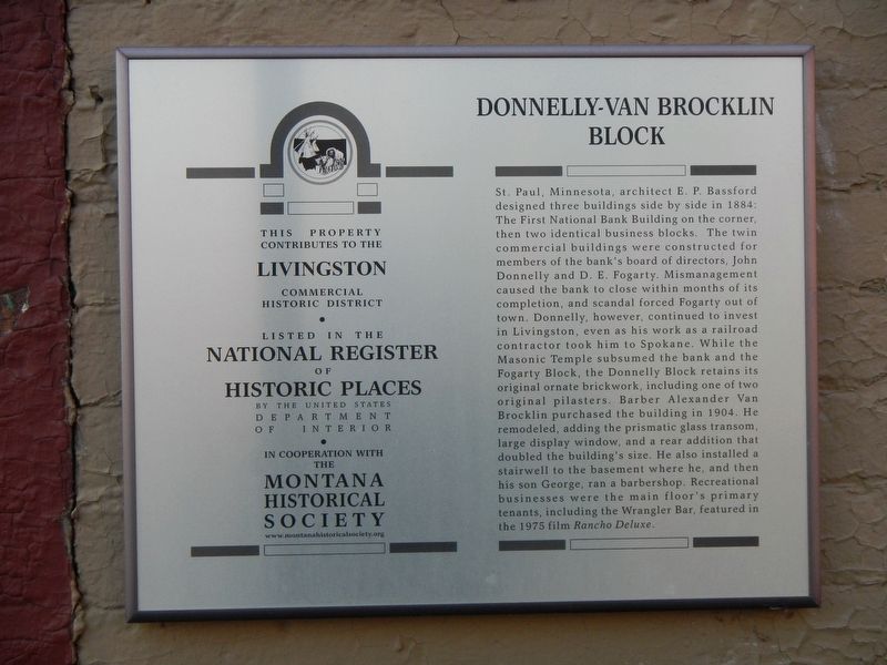 Donnelly-Van Brocklin Block Marker image. Click for full size.