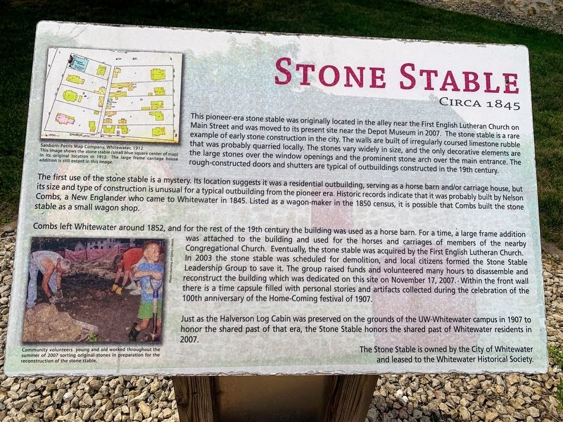 Stone Stable Marker. Click for full size. Stone Stable Marker image. Click for full size.