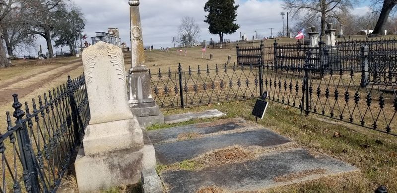 The view of the Solomon Ruffin Perry Marker and gravestone in the cemetery image. Click for full size.