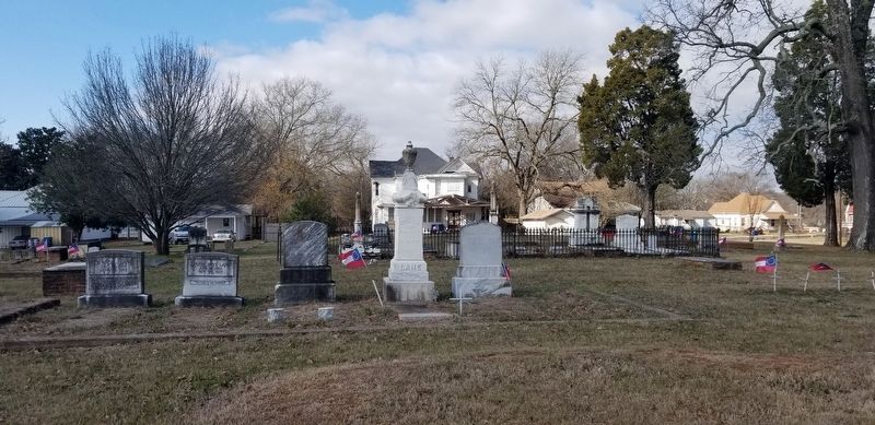 The view of the Walter Paye Lane Gravestone and Marker from the cemetery image. Click for full size.