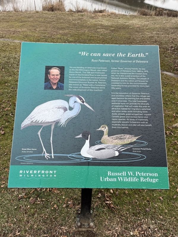 Russell W. Peterson Urban Wildlife Refuge Marker image. Click for full size.
