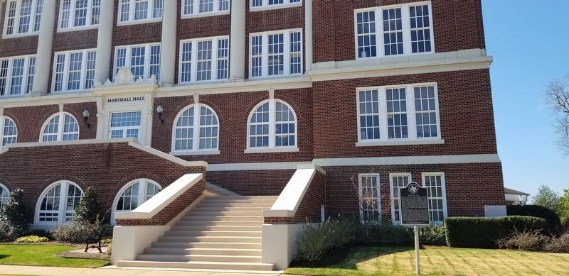 The view of the steps to the Marshall Hall and Marker from the parking lot image. Click for full size.