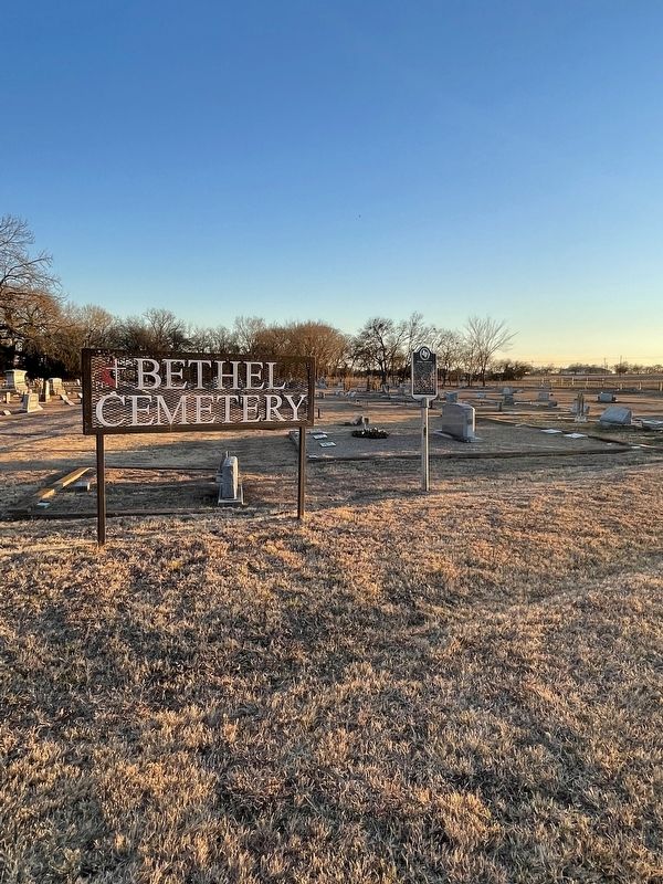 Bethel Cemetery Marker. Click for full size. Bethel Cemetery Marker image. Click for full size.