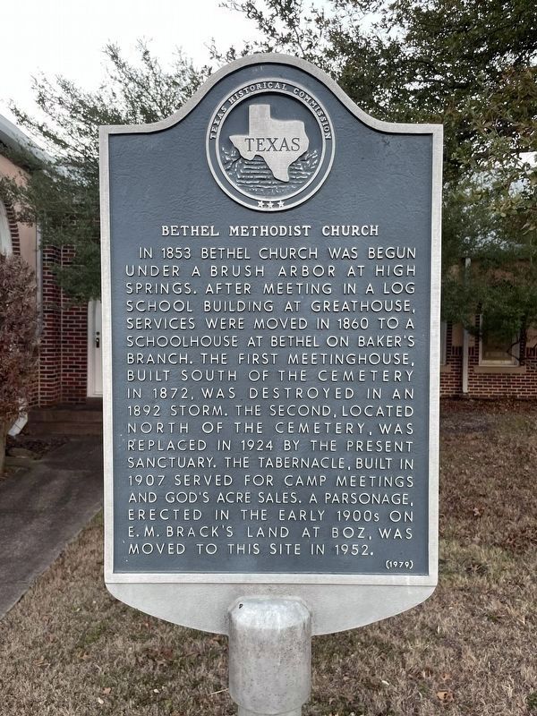 Bethel Methodist Church Marker image. Click for full size.