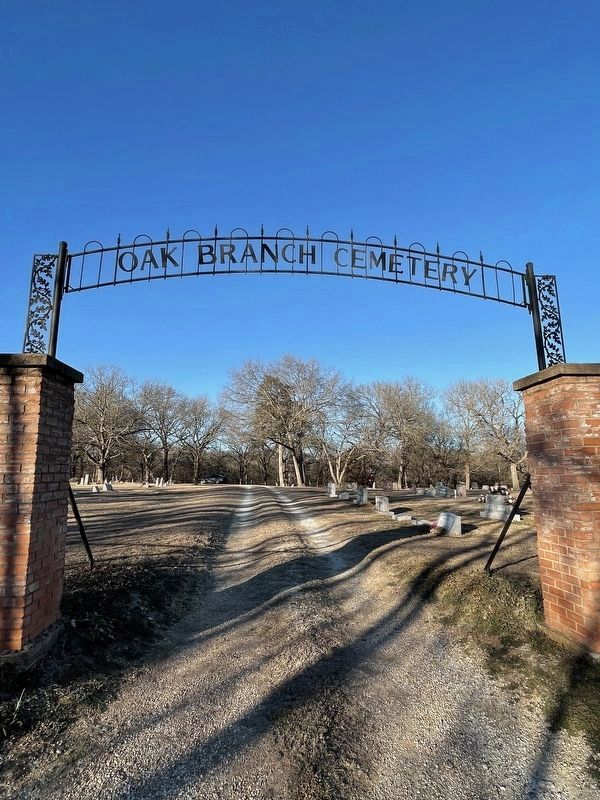 Oak Branch Cemetery Entrance Arch. Click for full size. Oak Branch Cemetery Entrance Arch image. Click for full size.