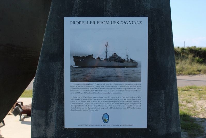 Propeller From USS Dionysus Marker image. Click for full size.