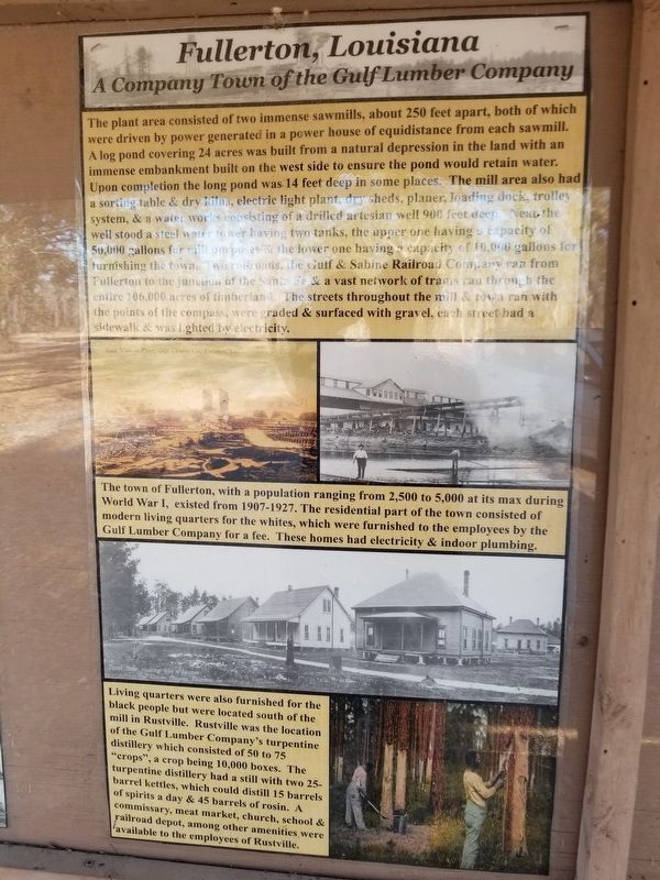 Fullerton, Louisiana Marker. Click for full size. Fullerton, Louisiana Marker image. Click for full size.