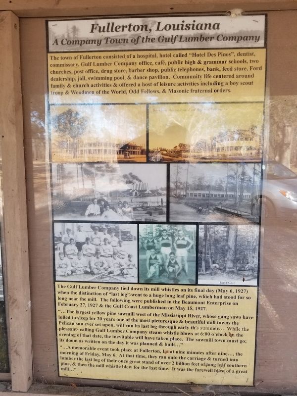 Fullerton, Louisiana Marker. Click for full size. Fullerton, Louisiana Marker image. Click for full size.