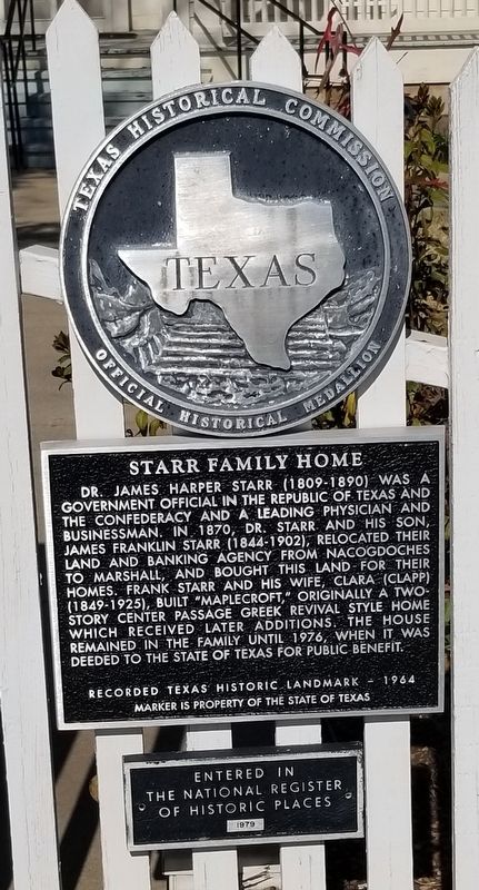 Starr Family Home Marker image. Click for full size.