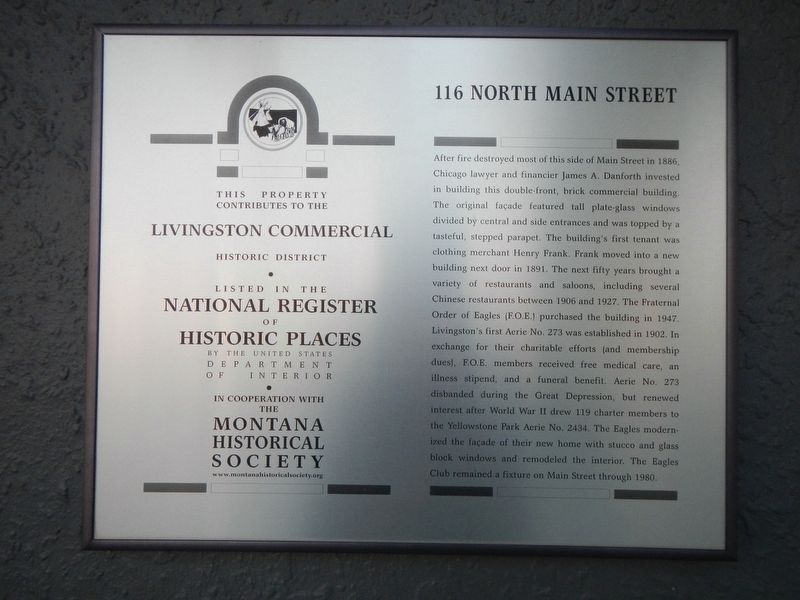 116 North Main Street Marker image. Click for full size.