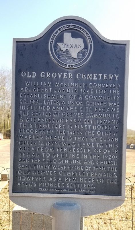 Old Grover Cemetery Marker image. Click for full size.