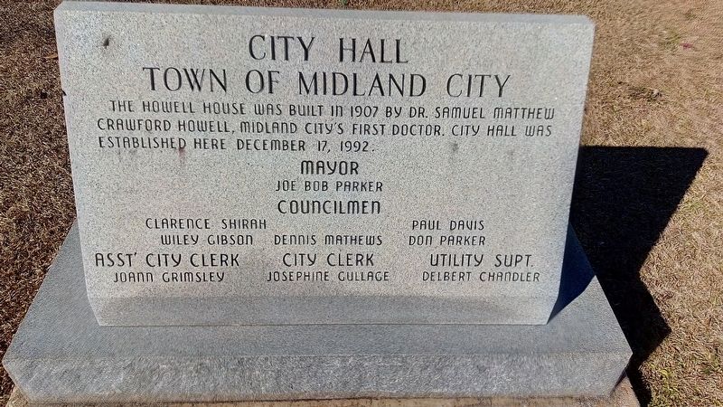 City Hall Town of Midland City Marker image. Click for full size.