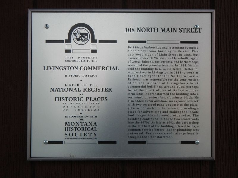 108 North Main Street Marker image. Click for full size.