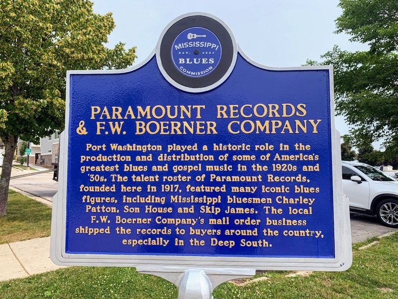 Paramount Records & F.W. Boerner Company Marker image. Click for full size.