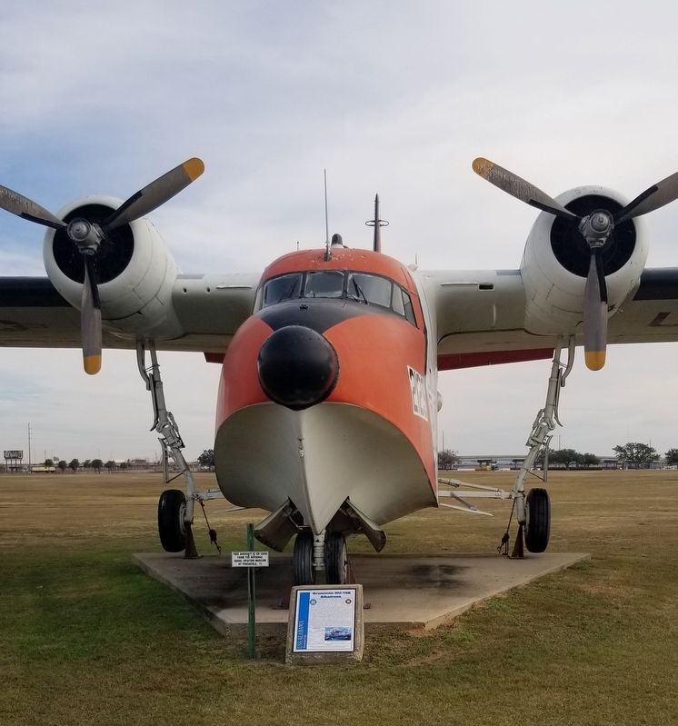 The front view of the Grumman HU-16E Albatross and Marker. Click for full size. The front view of the Grumman HU-16E Albatross and Marker image. Click for full size.