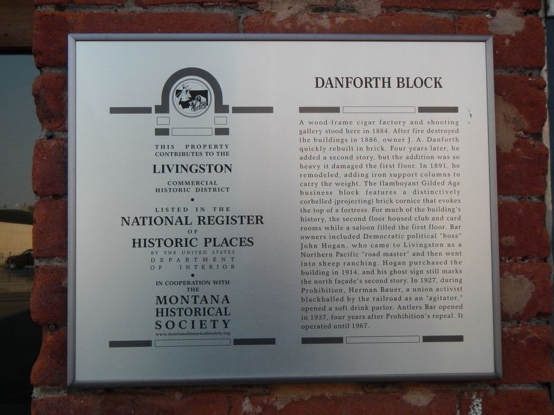 Danforth Block Marker image. Click for full size.