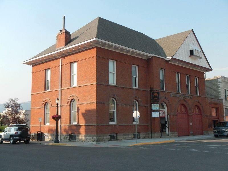 Livingston City Hall and Fire Station and Marker image. Click for full size.